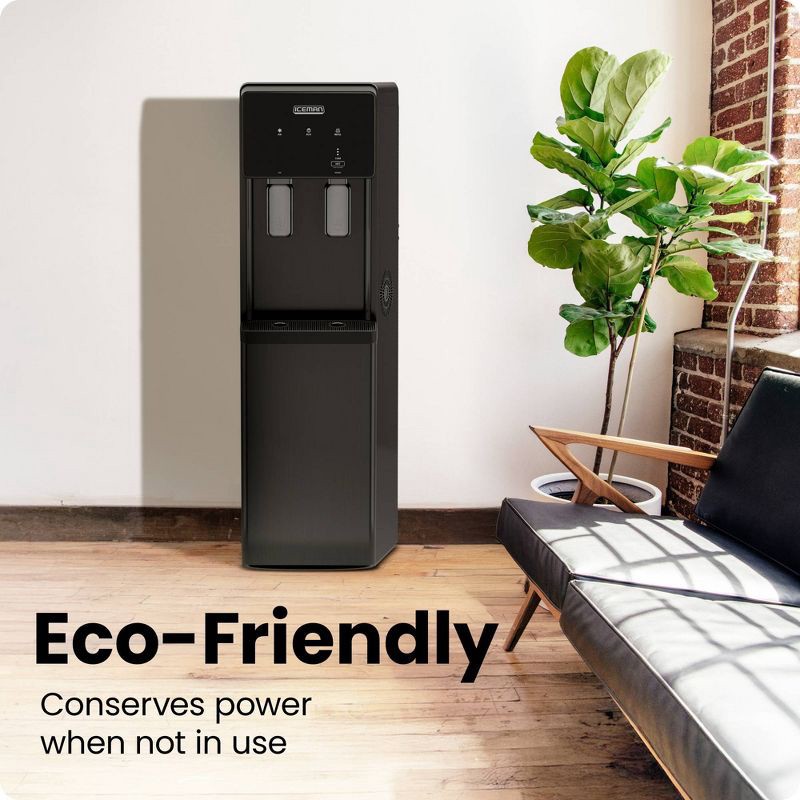 slide 6 of 7, ICEMAN by Chefman Iceman Ice Maker and Water Dispenser, Bottom-Loading for 1-5 Gallon Bottles - Black, 5 gal