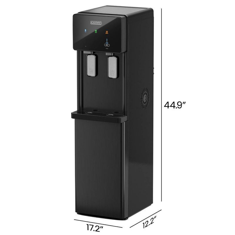 slide 7 of 7, ICEMAN by Chefman Iceman Ice Maker and Water Dispenser, Bottom-Loading for 1-5 Gallon Bottles - Black, 5 gal