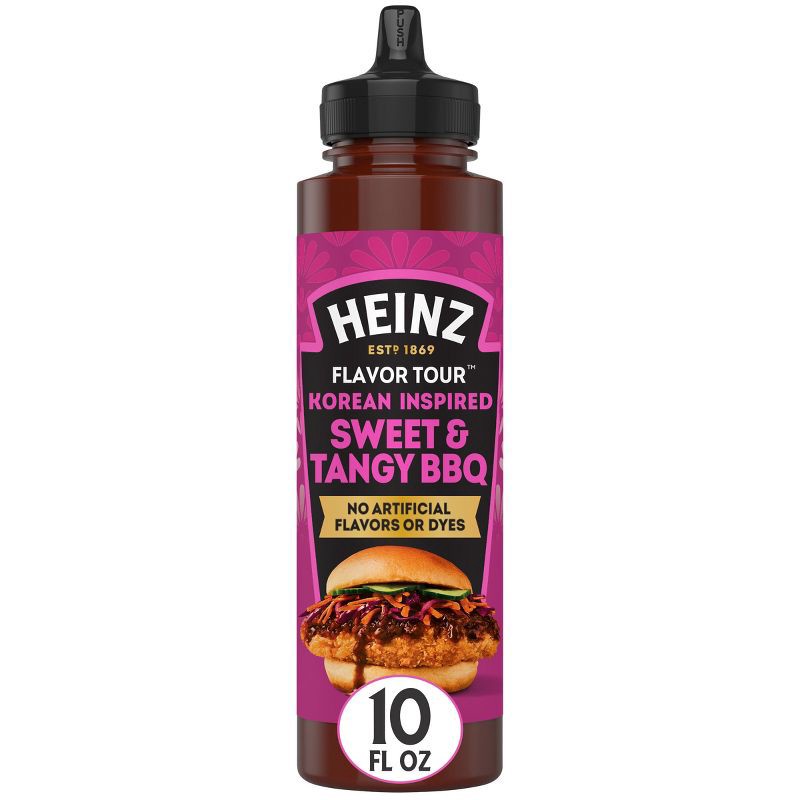 slide 1 of 9, Heinz Flavor Tour Korean Inspired Sweet and Tangy BBQ Sauce - 10 fl oz, 10 fl oz
