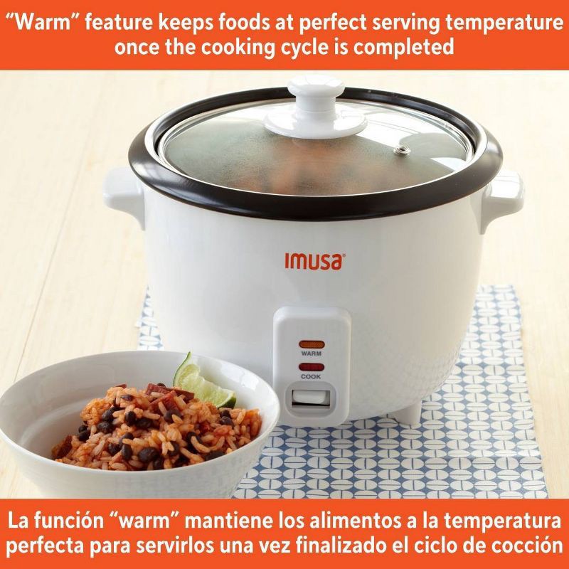 slide 4 of 7, IMUSA 5 Cup Rice Cooker White, 1 ct