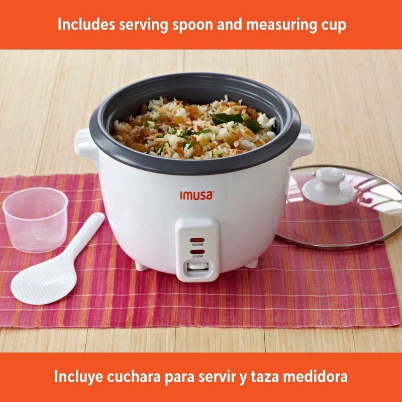 slide 5 of 7, IMUSA 5 Cup Rice Cooker White, 1 ct