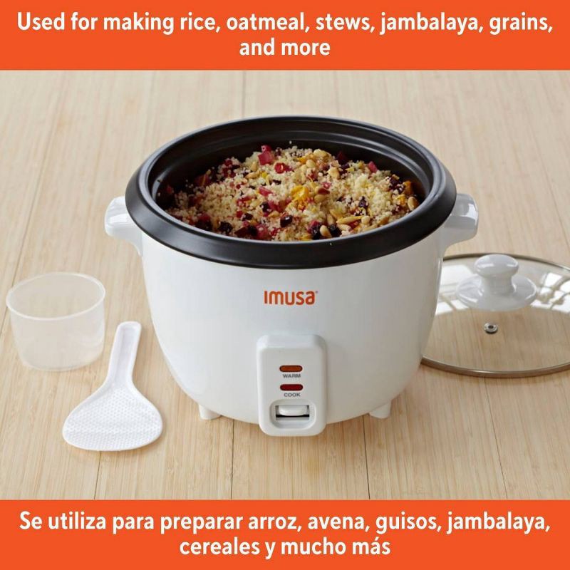 slide 6 of 7, IMUSA 5 Cup Rice Cooker White, 1 ct