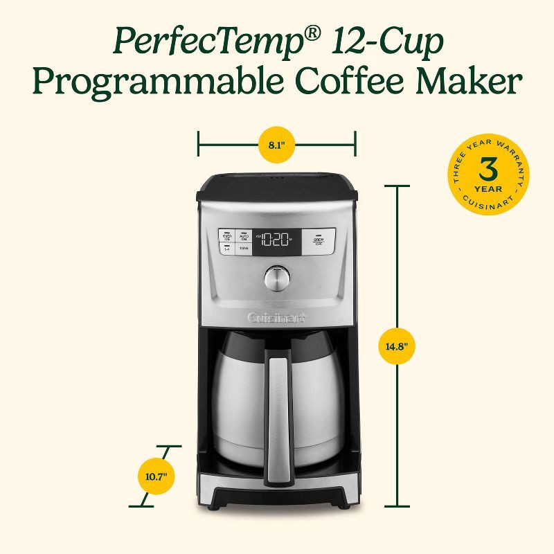 slide 10 of 12, Cuisinart 12 Cup Programmable Thermal Coffeemaker, 1 ct