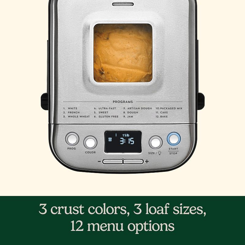 slide 4 of 6, Cuisinart Compact 2 lbs Bread Maker - Stainless Steel, 2 lb