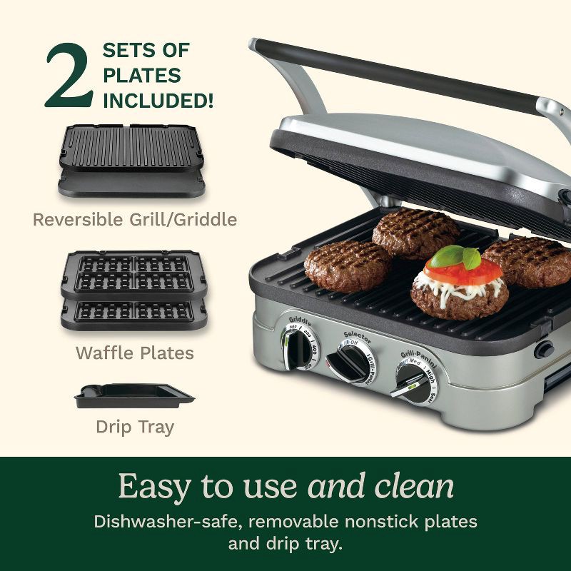 slide 4 of 17, Cuisinart Electric Griddler Stainless Steel, 1 ct