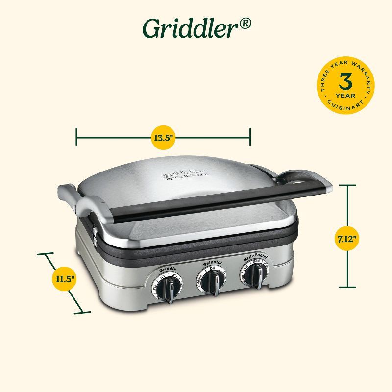 slide 6 of 17, Cuisinart Electric Griddler Stainless Steel, 1 ct
