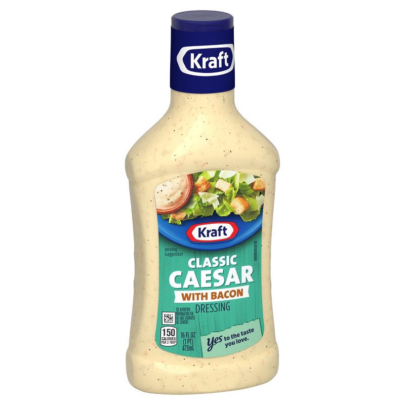 slide 9 of 9, Kraft Caesar with Bacon Salad Dressing - 16 fl oz, 16 fl oz