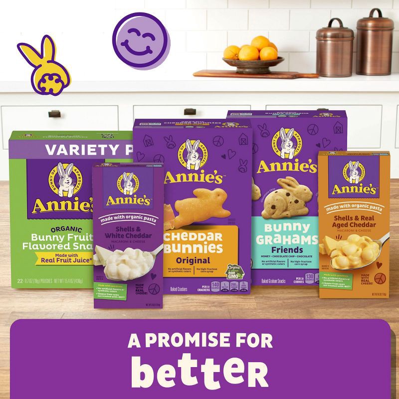 slide 8 of 8, Annie's Organic Real Aged Cheddar Protein Super Mac and Cheese Cups - 11.44oz/4ct, 11.44 oz, 4 ct