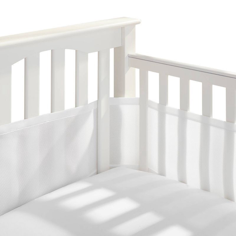 slide 1 of 11, HALO Innovations Breathable Mesh Crib Liner, Full Size Crib - Classic, White, 1 ct
