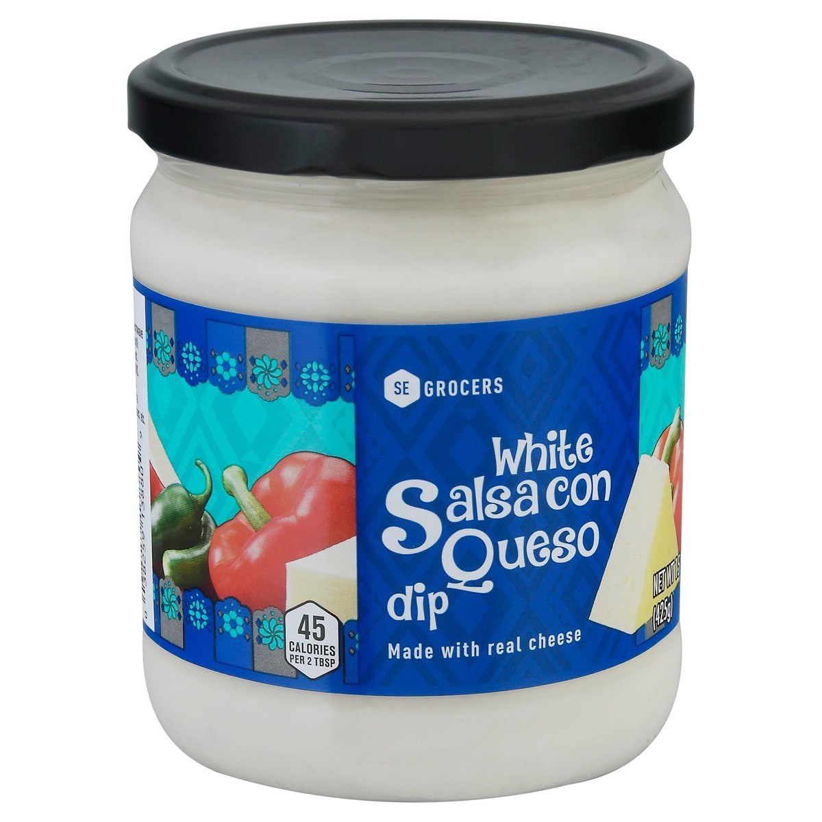 slide 4 of 14, SE Grocers White Slsa Con Queso, 15 oz