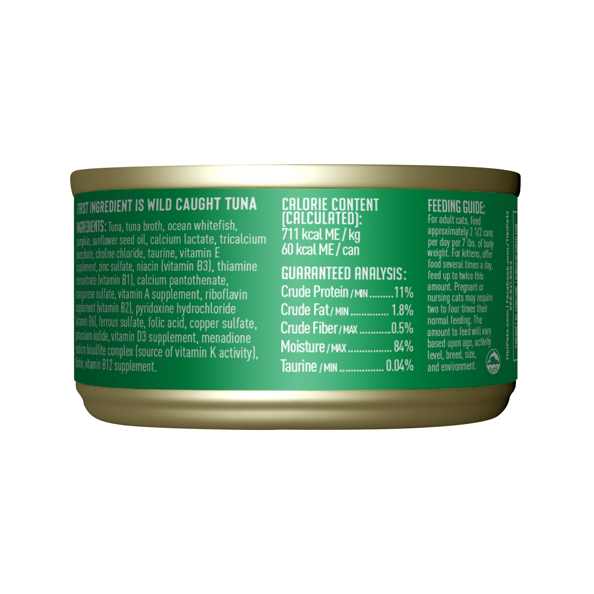 slide 5 of 8, Tiki Cat Aloha Friends Wet Cat Food, Tuna Ocean Whitefish & Pumpkin, 3 oz. Can, 3 oz