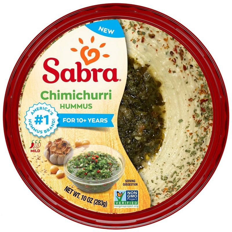 slide 1 of 4, Sabra Chimichurri Hummus - 10oz, 10 oz