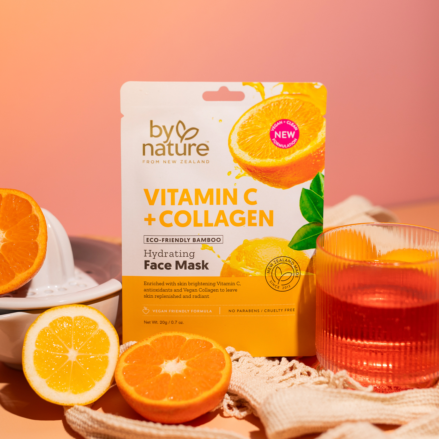 slide 3 of 7, By Nature Vitamin C and Collagen Face Mask, 1 Application, 0.875 oz