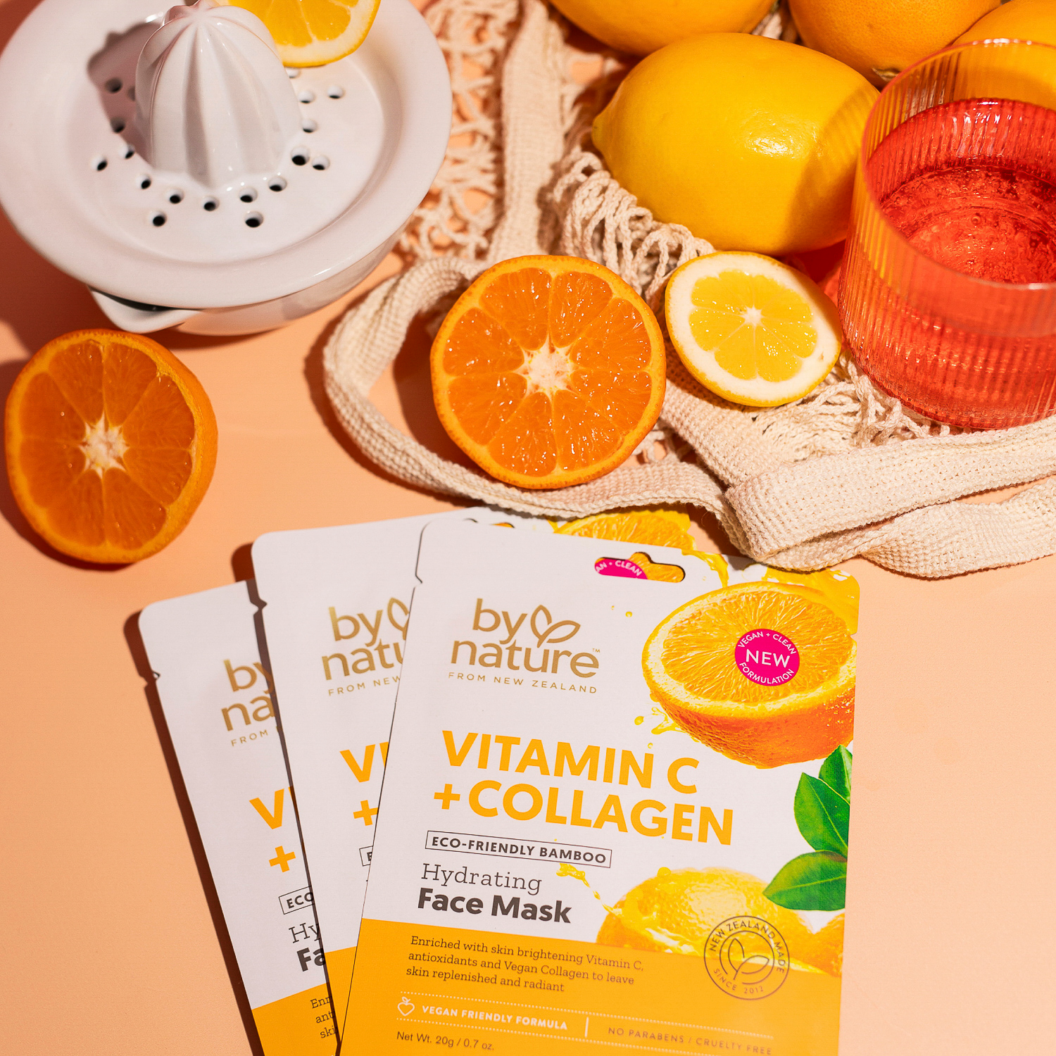 slide 6 of 7, By Nature Vitamin C and Collagen Face Mask, 1 Application, 0.875 oz