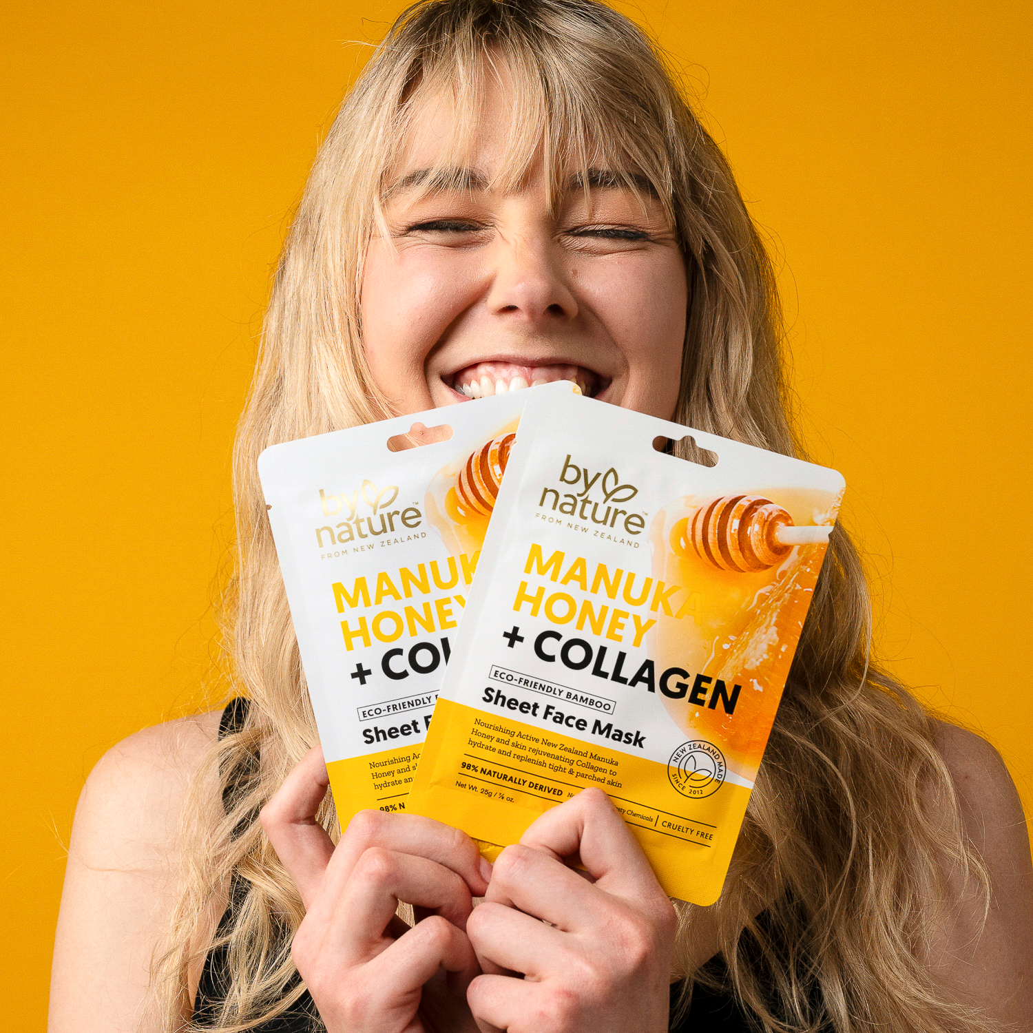 slide 5 of 5, By Nature Manuka Honey and Collagen Mask, 1 Application, 0.875 oz