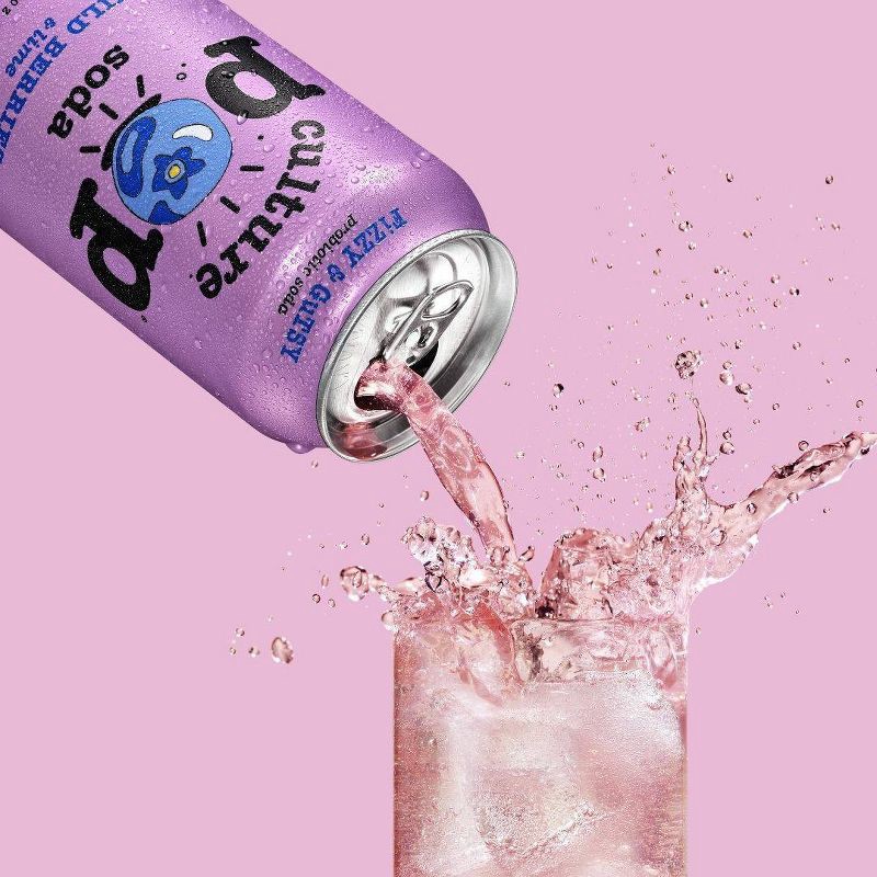 slide 2 of 5, Culture Pop Wild Berries Soda - 12 fl oz Can, 12 fl oz