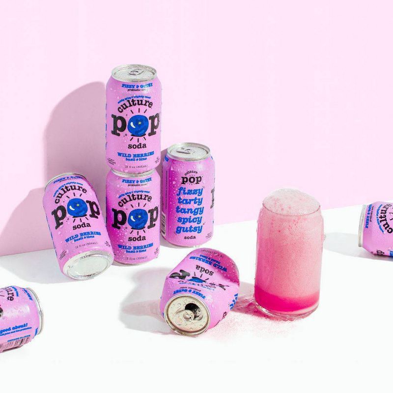 slide 4 of 5, Culture Pop Wild Berries Soda - 12 fl oz Can, 12 fl oz
