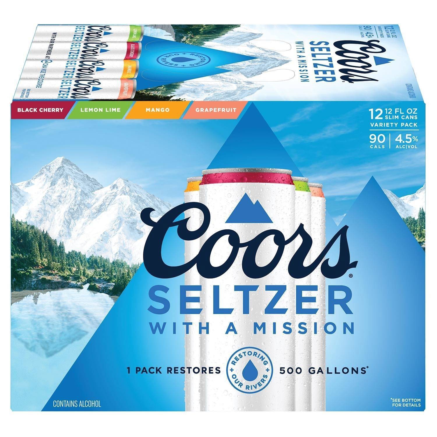 slide 1 of 4, Coors Variety Pack Seltzer 12 ea, 12 ct