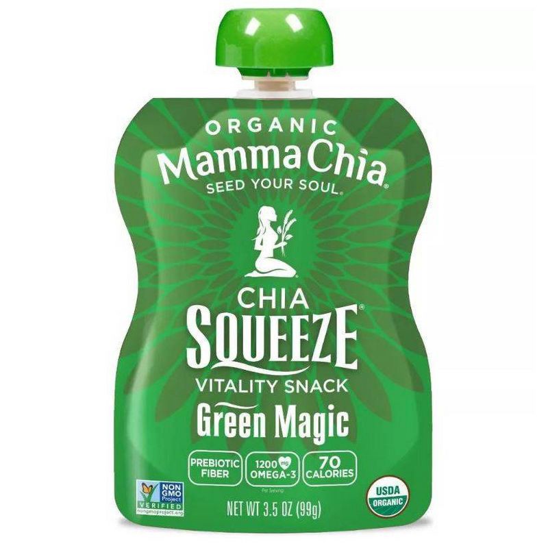 slide 3 of 7, Mamma Chia Fruit Green Magic Pouches - 14oz/4ct, 4 ct; 14 oz