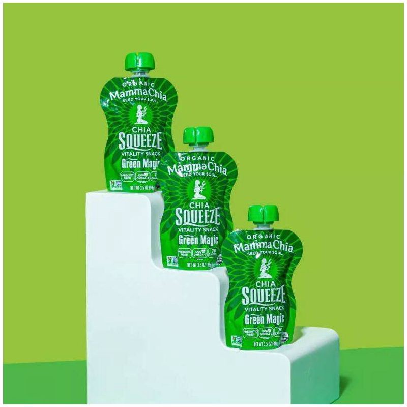 slide 4 of 7, Mamma Chia Fruit Green Magic Pouches - 14oz/4ct, 4 ct; 14 oz