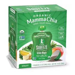Mamma Chia Fruit Green Magic Pouches - 14oz/4ct