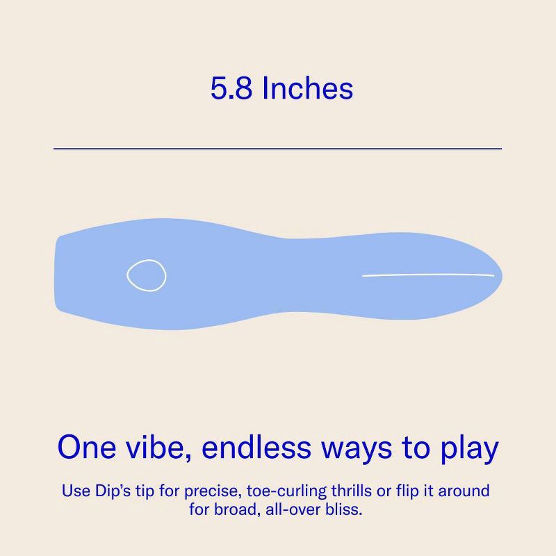 slide 5 of 15, Dame Dip Internal and External Vibrator for Women - Periwinkle, 1 ct