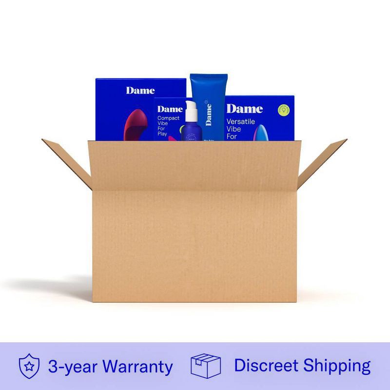 slide 7 of 15, Dame Dip Internal and External Vibrator for Women - Periwinkle, 1 ct