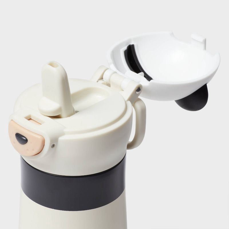 slide 3 of 3, Kids' 10 fl oz Panda Animal Water Bottle Black - Pillowfort™, 10 fl oz