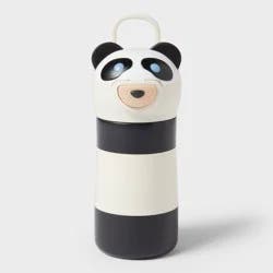 Kids' 10 fl oz Panda Animal Water Bottle Black - Pillowfort™