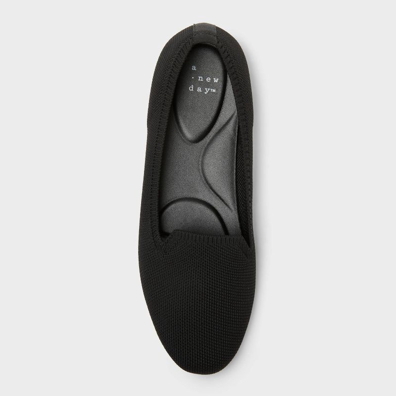 slide 3 of 4, Women's Etta Knit Washable Loafers with Memory Foam Insole - A New Day™ Black 6, 1 ct