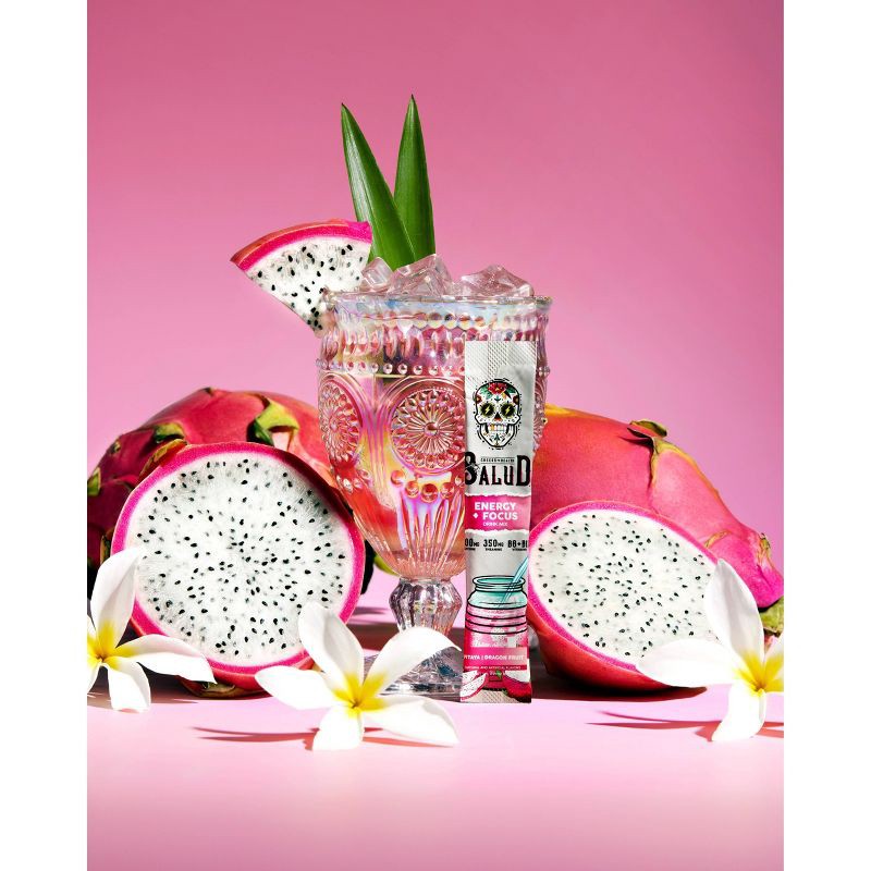 slide 2 of 6, Salud Energy + Focus Dragon Fruit Electrolyte Drink Mix - 6pk/0.21oz Packet Sticks, 6 ct, 0.21 oz