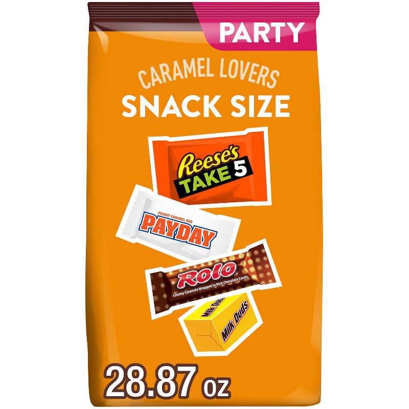 slide 1 of 7, Reese's Hershey Assorted Caramel Flavored Snack Size candy - 28.87oz, 28.87 oz