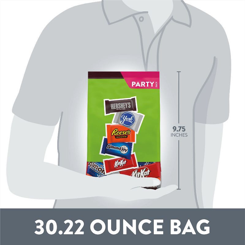slide 7 of 7, York Hershey's Milk and Dark Chocolate Assortment Snack Size Candy - 30.22oz, 30.22 oz