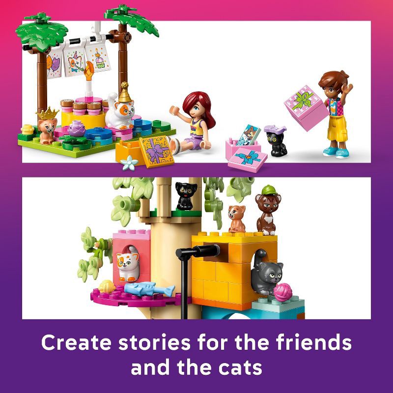 slide 4 of 6, LEGO Friends Cat Birthday Party & Tree House 42666, 1 ct