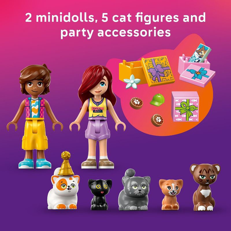 slide 5 of 6, LEGO Friends Cat Birthday Party & Tree House 42666, 1 ct