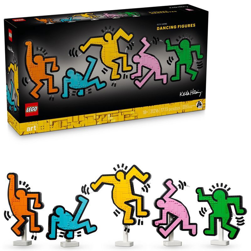 slide 1 of 7, LEGO Art Keith Haring – Dancing Figures Building Set 31216, 1 ct