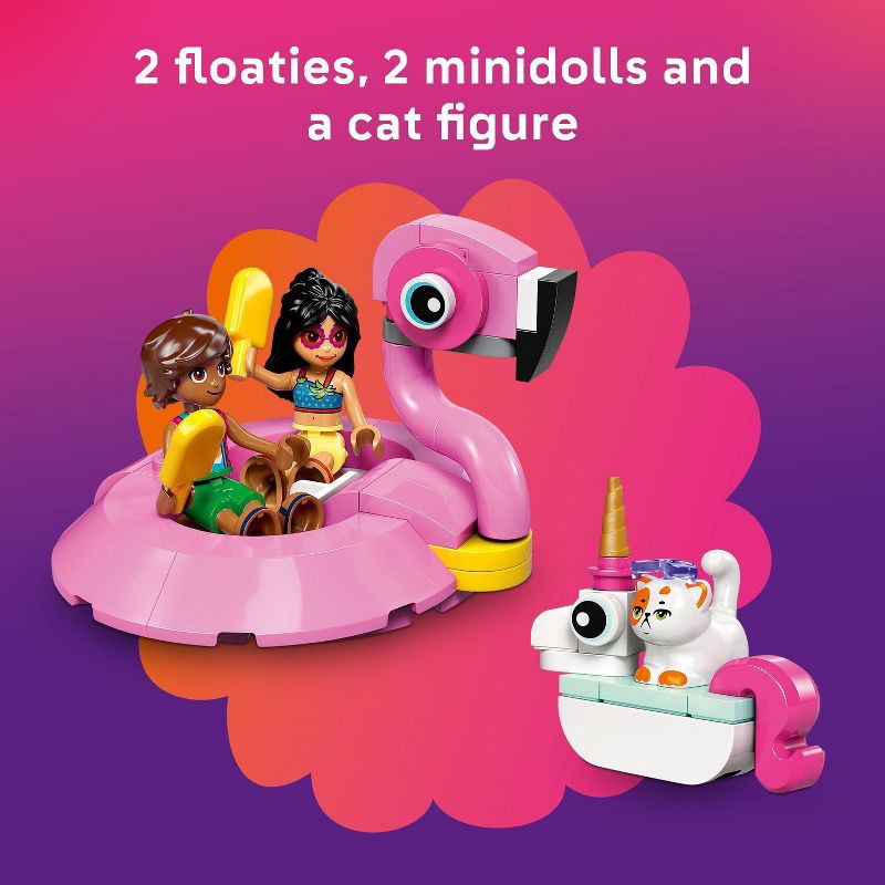 slide 5 of 6, LEGO Friends Unicorn & Flamingo Pool Party 42658, 1 ct