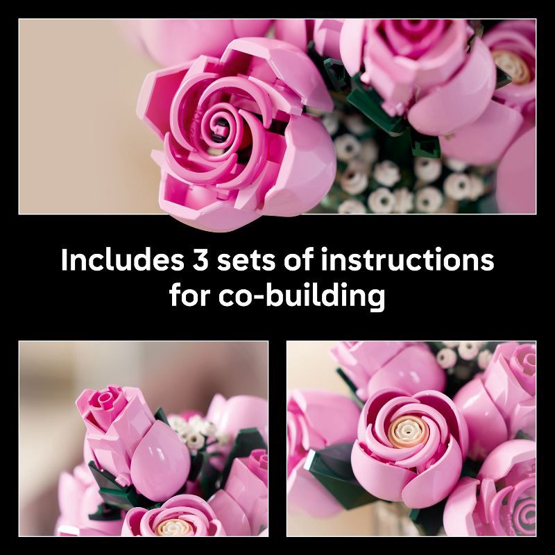 slide 5 of 7, LEGO Botanicals Bouquet of Pink Roses 10374, 1 ct