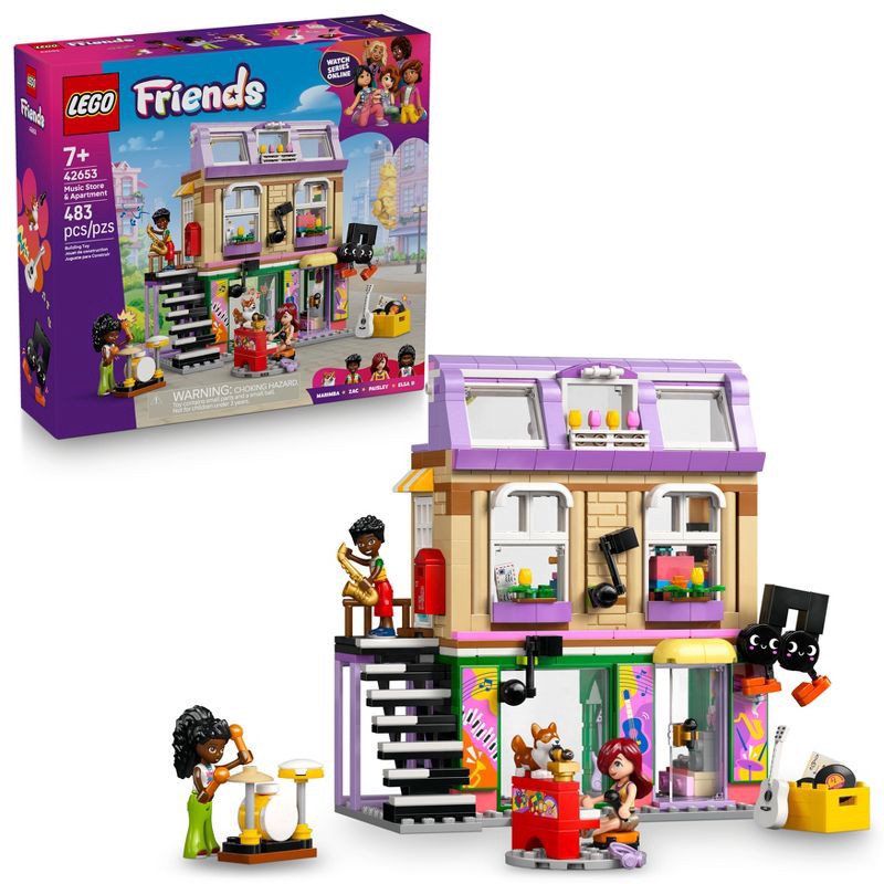 slide 1 of 6, LEGO Friends Music Store & Apartment Kids Toy 42653, 1 ct