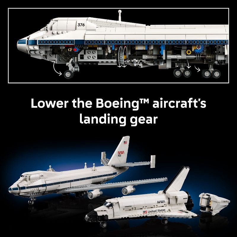 slide 4 of 6, LEGO Icons Shuttle Carrier Aircraft Building Set 10360, 1 ct