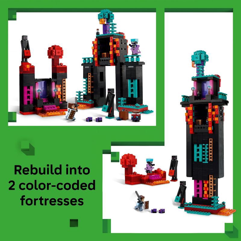slide 3 of 6, LEGO Minecraft The Enderman Tower Toy for Kids 21279, 1 ct