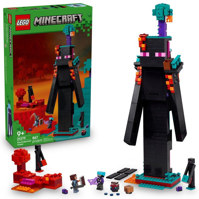 slide 1 of 6, LEGO Minecraft The Enderman Tower Toy for Kids 21279, 1 ct
