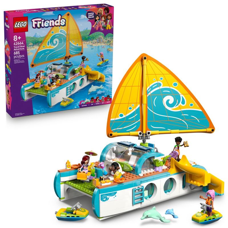 slide 1 of 6, LEGO Friends Travel Boat Adventure Building Toy 42664, 1 ct