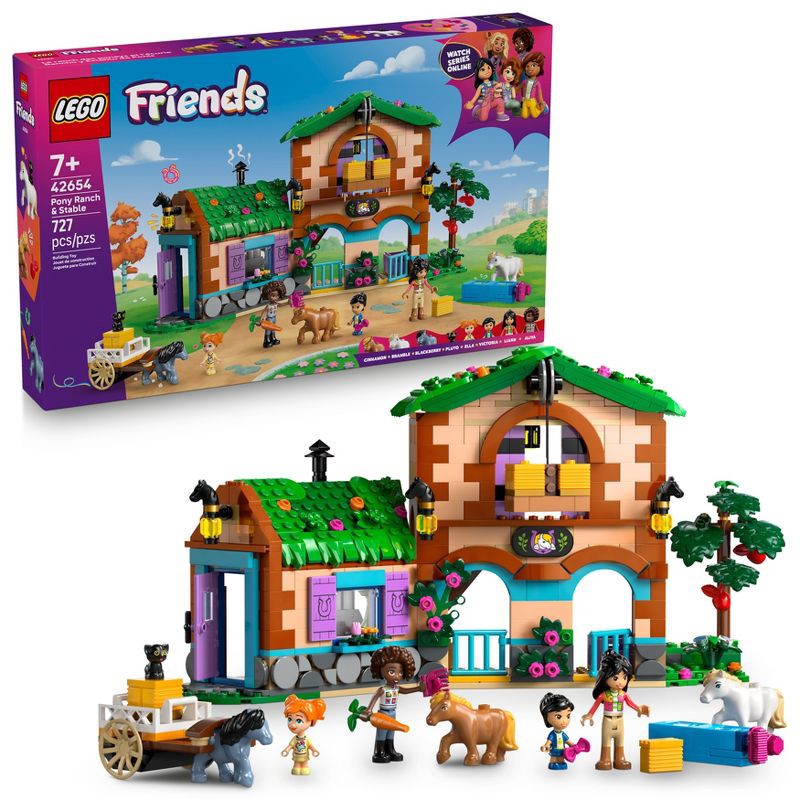 slide 1 of 6, LEGO Friends Pony Ranch & Stable Building Toy 42654, 1 ct