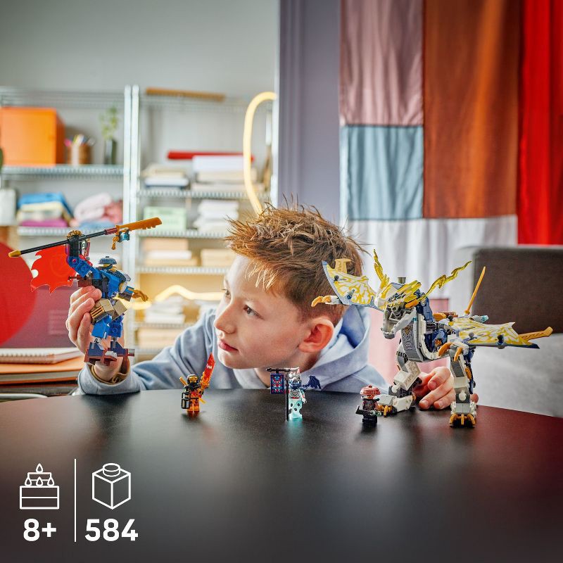 slide 2 of 6, LEGO NINJAGO Rogue's Mech Dragon Rider Kids Toy 71843, 1 ct