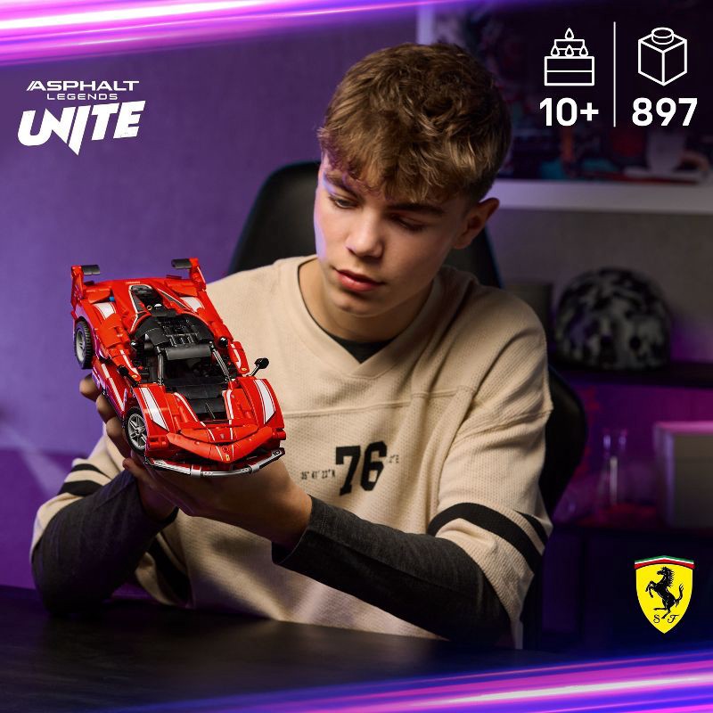 slide 2 of 6, LEGO Technic Ferrari FXX K Kids Toy Car Building Set 42212, 1 ct