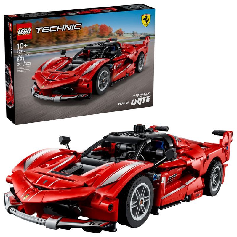 slide 1 of 6, LEGO Technic Ferrari FXX K Kids Toy Car Building Set 42212, 1 ct