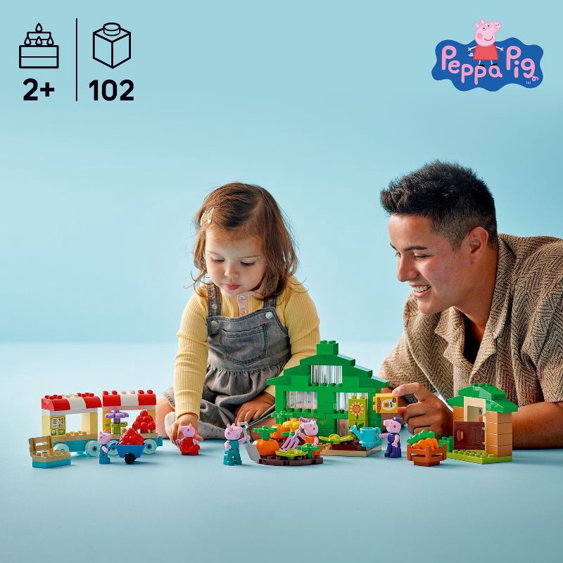 slide 2 of 6, LEGO DUPLO Peppa Pig Grandpa Pig's Garden and Greenhouse Building Set 10461, 1 ct