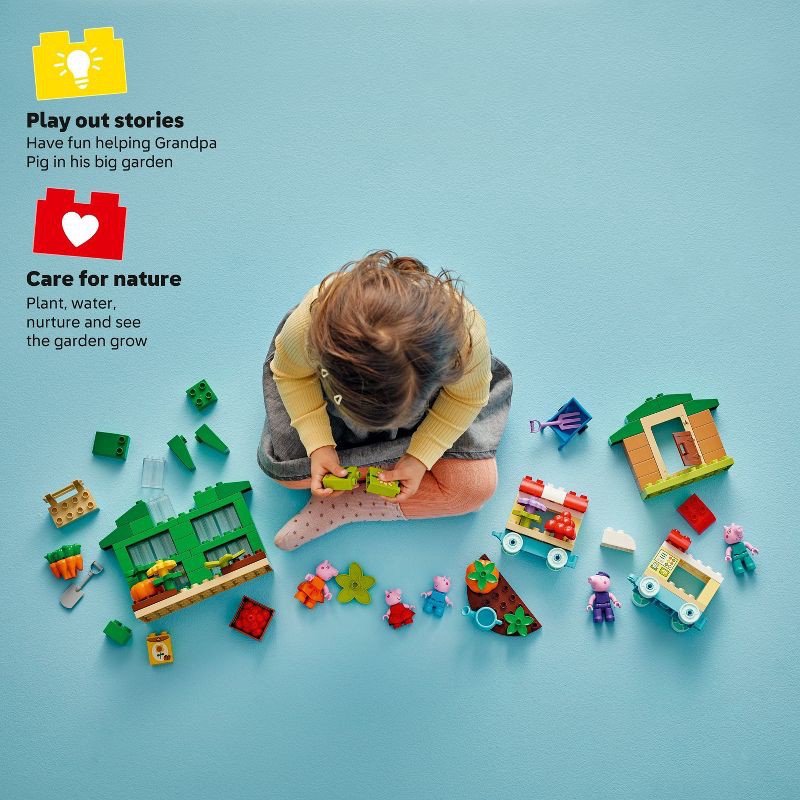 slide 3 of 6, LEGO DUPLO Peppa Pig Grandpa Pig's Garden and Greenhouse Building Set 10461, 1 ct