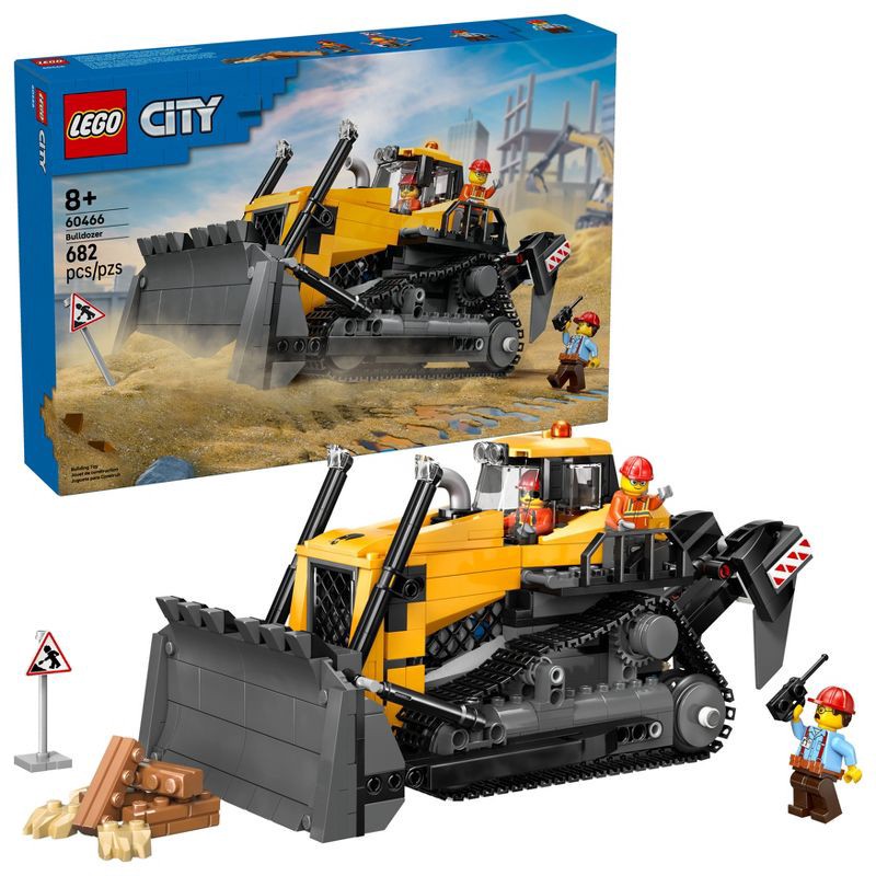 slide 1 of 6, LEGO City Yellow Bulldozer Construction Site 60466, 1 ct